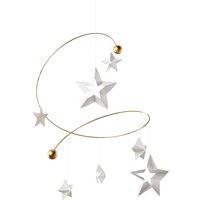 Flensted Mobiles - Starry Night Mobile 7, weiß / gold von Flensted Mobiles