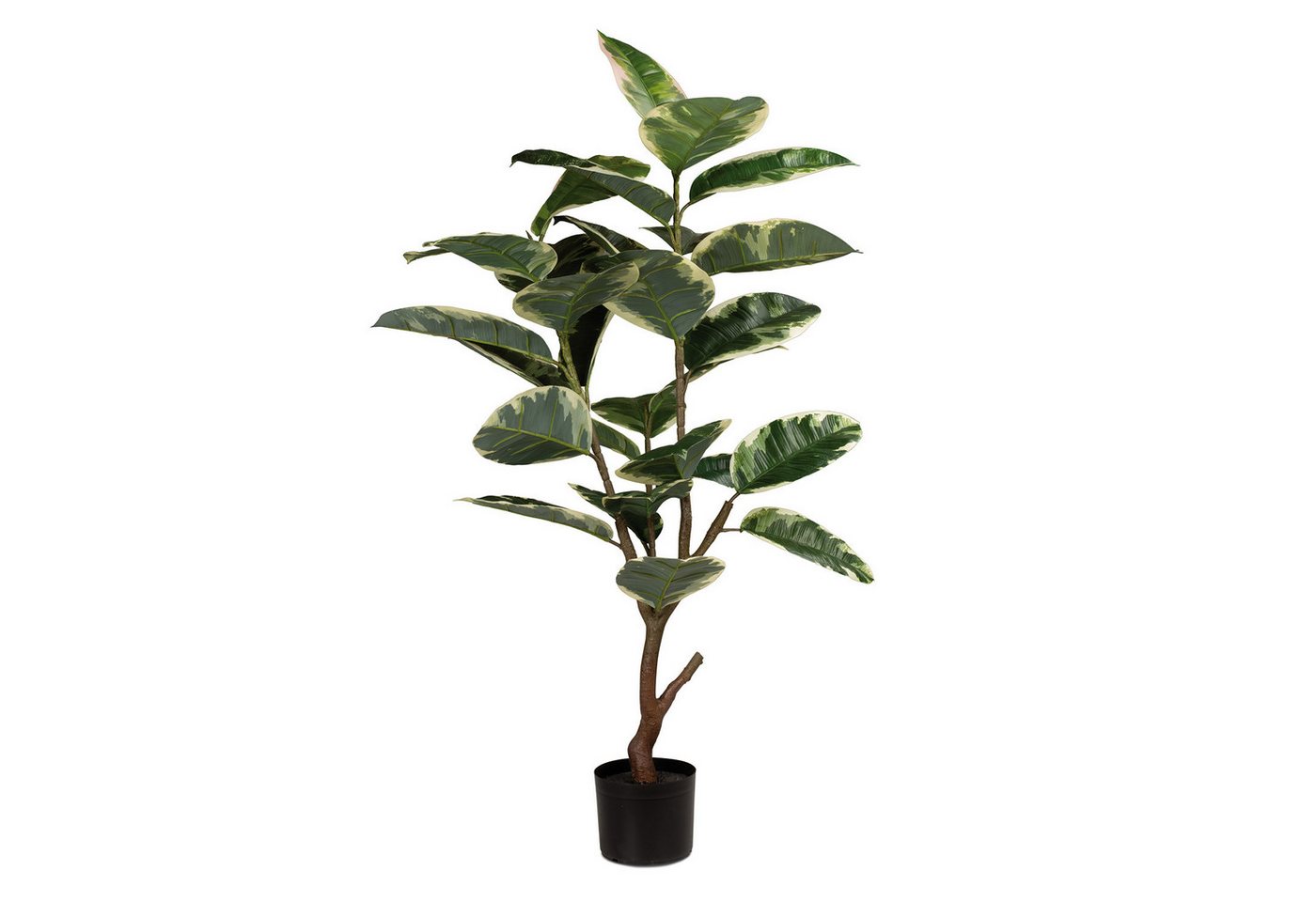 Kunstpflanze Gummibaum - Ficus Elastica Kunstpflanze 122 cm, fleur ami, Höhe 122 cm von fleur ami