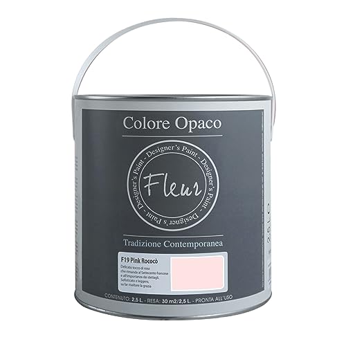 Fleur Designer'S Paint Fleur Farbe matt Chalky Look für Wände und Grandi Oberflächen - 2,5L - F19 Pink Rococo von Fleur Paint