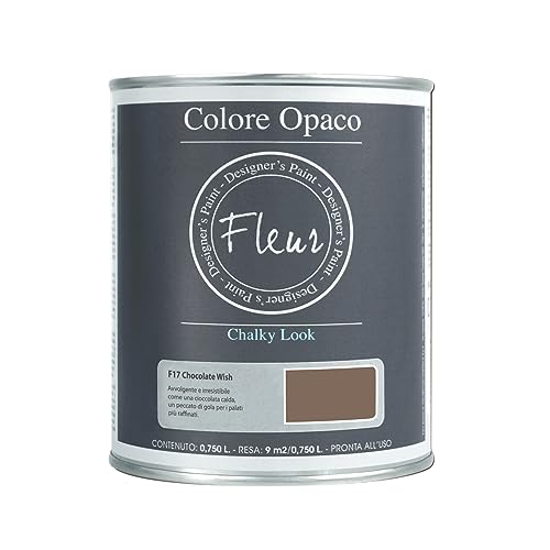 Fleur Paint 13406 – Mineralfarbe auf Wasserbasis, 750 ml) Schokolade Wish von Fleur Paint