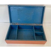 Aufbewahrungsbox Aus Holz, Rustikales Dekor, Rustikale Aufbewahrung, Schreibtisch-Organizer, Handgefertigte Box von FleurStreetVintage