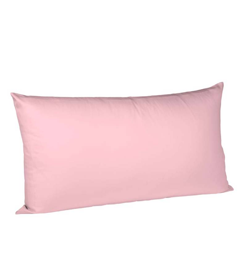 2 Stück Fleuresse Mako-Satin Kissenbezüge 40x60 cm uni mit RV DP 4040 rose von Fleuresse GmbH