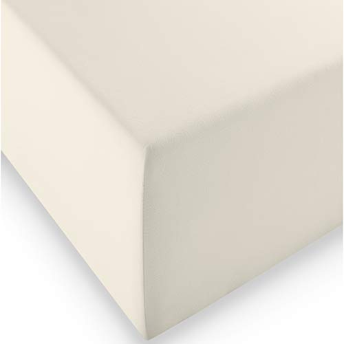 fleuresse 1119 XXL Jersey Stretch Spannbetttuch (96% Baumwolle, 4% Elasthan), mit Rumdumgummizug, Ökotex 100, für Matratzen bis 40 cm Höhe, 140 x 190-160 x 220 cm, Champagner fleuresse 1119 XXL Jersey Stretch Spannbetttuch (96% Baumwolle, 4% Elasthan), mit Rumdumgummizug, Ökotex 100, für Matratzen bis 40 cm Höhe, 140 x 190-160 x 220 cm, Champagner von fleuresse