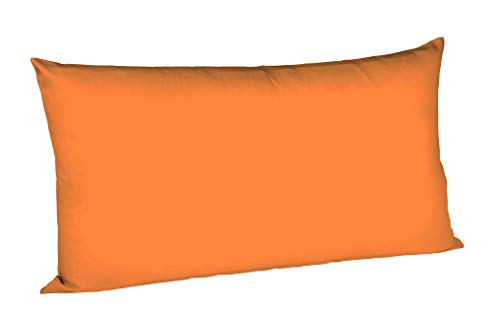 fleuresse 9200 Colours Interlock Jersey Kissenbezug aus 100% Baumwolle, Oekotex Standard 100, 40 x 80 cm, orange von fleuresse