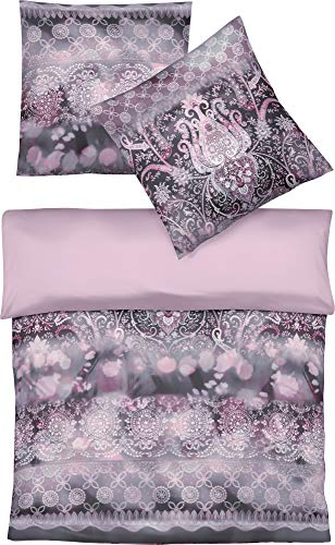fleuresse Mako-Satin Bettwäsche Bed Art s Aniak Misty Rose 1 Bettbezug 135 x 200 cm + 1 Kissenbezug 80 x 80 cm von fleuresse