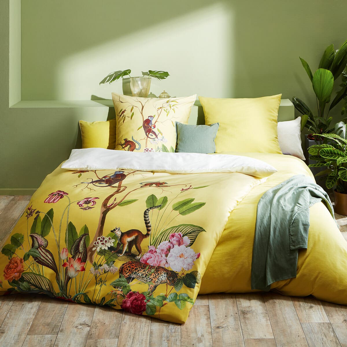 Fleuresse Mako-Satin Bettwäsche Bed Art S Dschungel sweet mango von Fleuresse