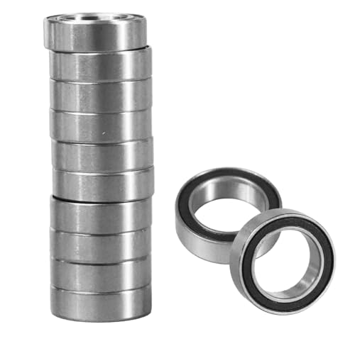 ​​Flewdart 10 Stück R128 2RS Kugellager 8x12x3.5mm, R128-2RS R128RS abgedichtet aus Kohlenstoffstahl für Maschinen und Werkzeuge​​ von Flewdart