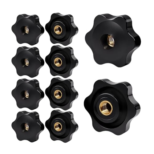 Flewdart 10pcs sterngriffmutter M8 x 32, sternschraube sternmutter rändelmutter m8 für Sternschraube, sterngriff für Möbel Mechanische Geräte Elektronische Geräte (M8x32 10pcs) von Flewdart