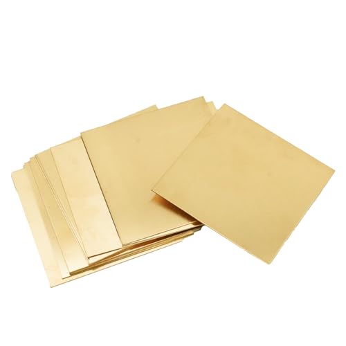 Flewdart 12pcs Messingblech 0.5mm, brass sheet 50 x 50 x 0,5 mm, messing platte kupferblech Für DIY Schneiden Handwerk Machen Flewdart 12pcs Messingblech 0.5mm, brass sheet 50 x 50 x 0,5 mm, messing platte kupferblech Für DIY Schneiden Handwerk Machen von Flewdart
