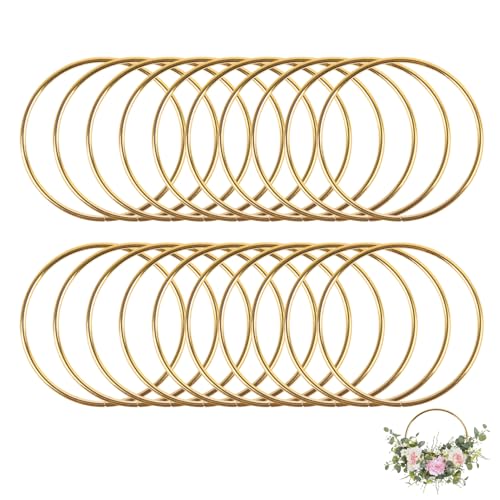 Flewdart 20 Stück Metallringe gold 7,5 cm, dekoringe zum hängen gold, metallring schnapp, metallkranz traumfänger ringe metall, dekoring blumenring deko für Makramee Ring, Wickeltechnik (20) Flewdart 20 Stück Metallringe gold 7,5 cm, dekoringe zum hängen gold, metallring schnapp, metallkranz traumfänger ringe metall, dekoring blumenring deko für Makramee Ring, Wickeltechnik (20) von Flewdart