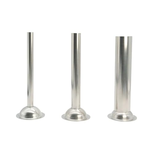 Flewdart 3pcs Wurstfülltrichter für Fleischwolf Edelstahl Wursttrichter (12/19/32 mm) für manuelle Wurstfüllerd, Wurstfüllrohre für Fleischwolf von Flewdart