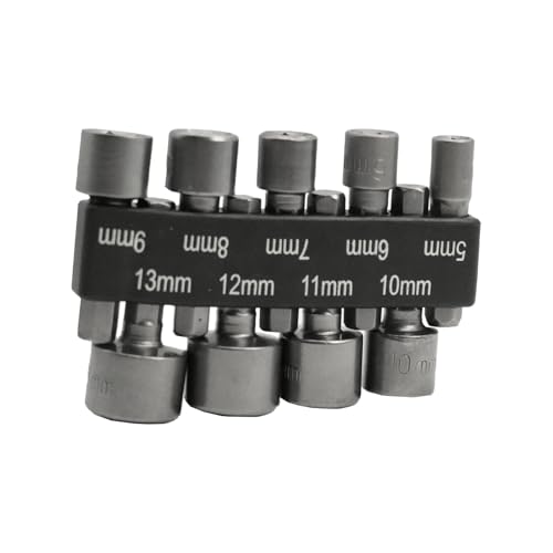Flewdart 9pcs stecknuss schraubendreher Sechskant 1/4 zoll 5-13mm, stecknuss akkuschrauber adapter set für Bohrmaschinen oder Akkuschrauber Flewdart 9pcs stecknuss schraubendreher Sechskant 1/4 zoll 5-13mm, stecknuss akkuschrauber adapter set für Bohrmaschinen oder Akkuschrauber von Flewdart
