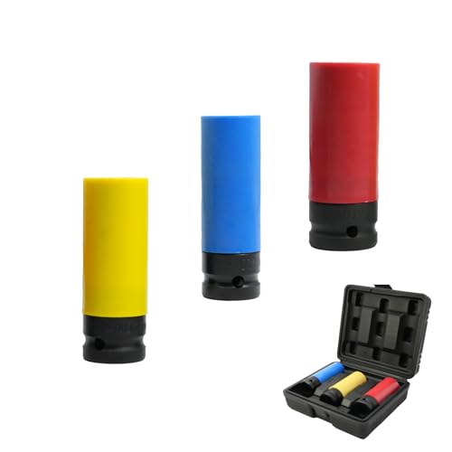 Flewdart stecknuss 1/2 zoll 17mm 19mm 21mm, stecknuss 17 19 21 mm lang innensechskant zum Schutz von Autofelgen Flewdart stecknuss 1/2 zoll 17mm 19mm 21mm, stecknuss 17 19 21 mm lang innensechskant zum Schutz von Autofelgen von Flewdart