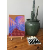 Melting Two Faces Print von Flewprints