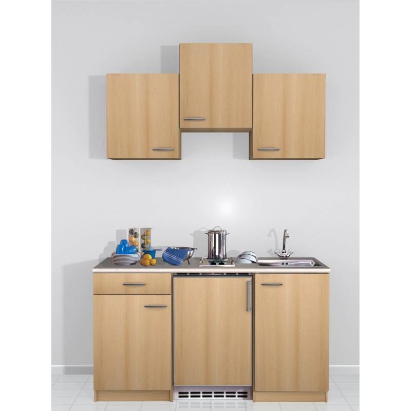 Flex-Well Classic Küchenzeile Nano 150 cm Buche Nachbildung von Flex-Well Classic