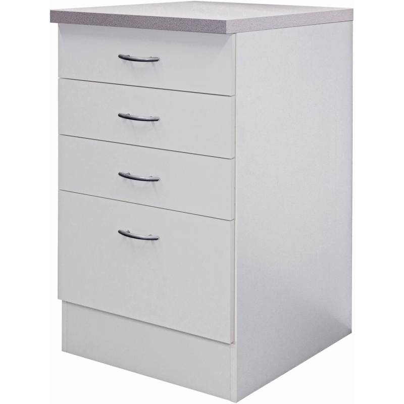 Flex-Well Classic Schubkastenschrank Wito 50 cm Weiß von Flex-Well Classic