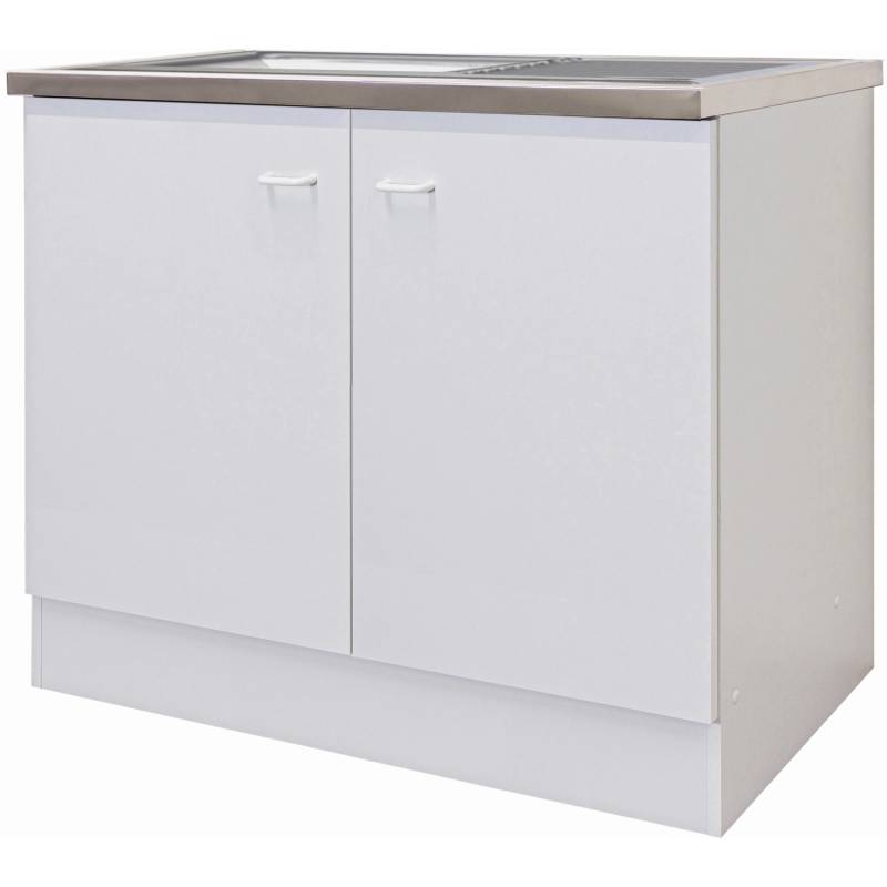 Flex-Well Classic Spülenunterschrank Speed 100 cm Weiß von Flex-Well Classic