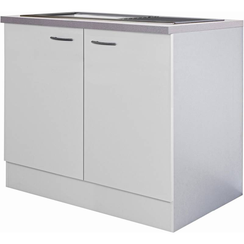 Flex-Well Classic Spülenunterschrank Wito 100 cm Weiß von Flex-Well Classic