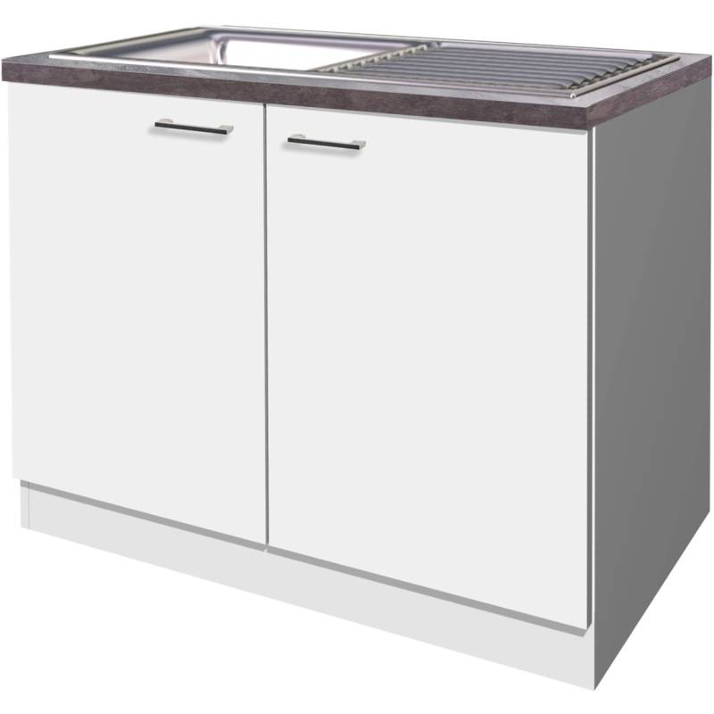 Flex-Well Spülenunterschrank inkl. Einbauspüle und Arbeitsplatte Lucca von Flex-Well Classic