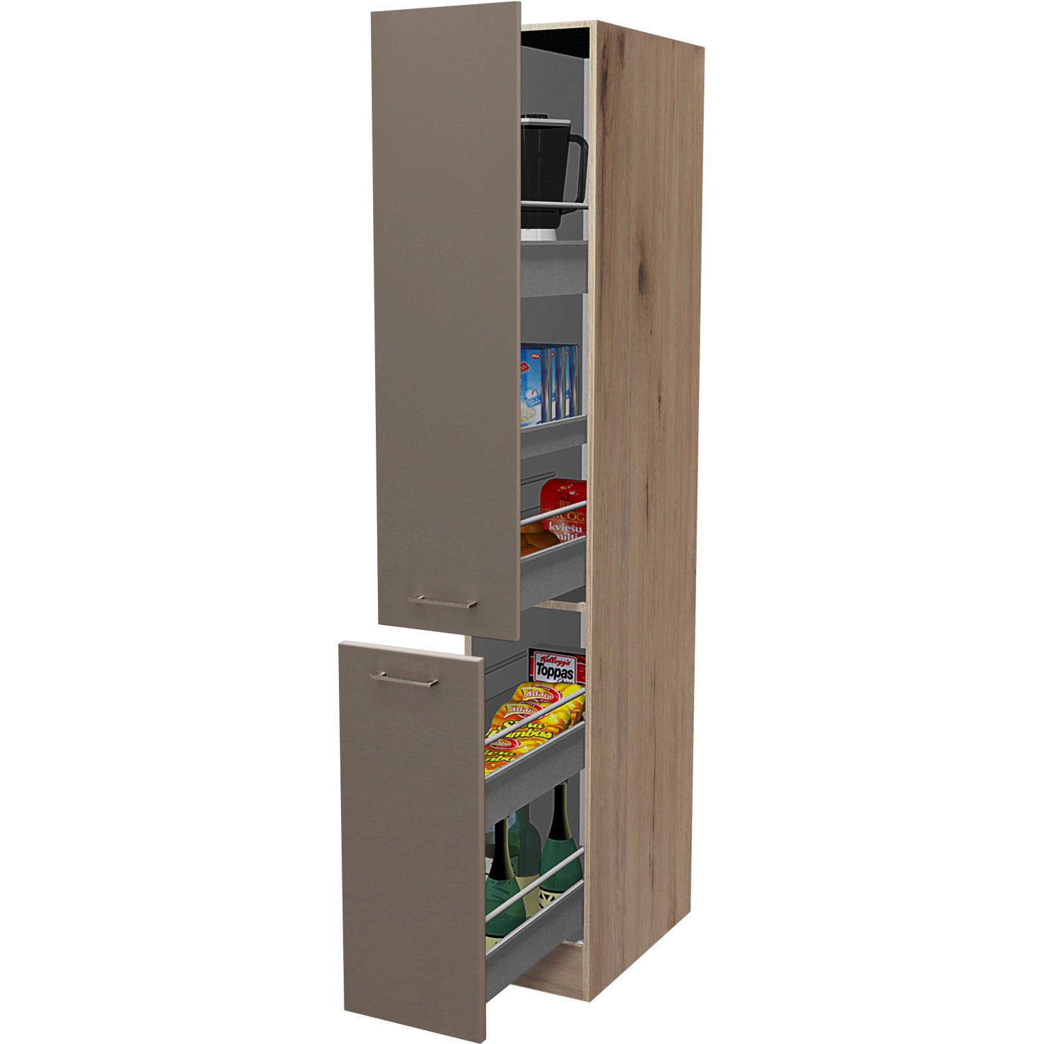 Flex-Well Apothekerschrank 30 cm Arizona Quarz Cubanit-San Remo Eiche von Flex-Well Exclusiv