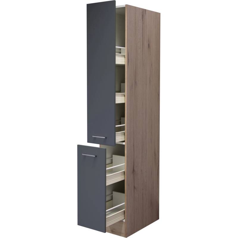 Flex-Well Exclusiv Apotheker-Hochschrank Morena 30 cm Basaltgrau matt - San Remo von Flex-Well Exclusiv