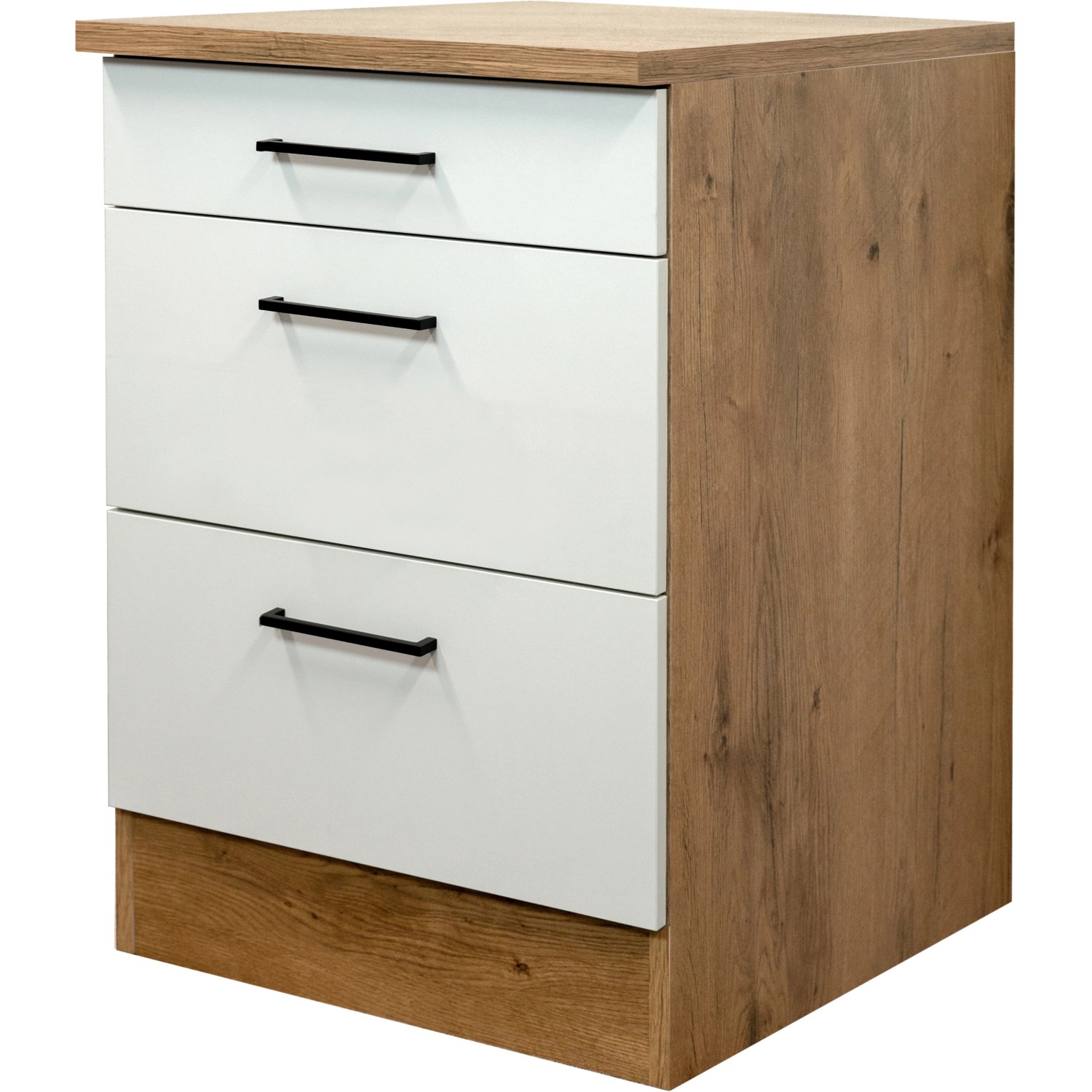 Flex-Well Exclusiv Auszugsunterschrank Vintea 60 cm Magnolie matt-Lancelot Oak von Flex-Well Exclusiv