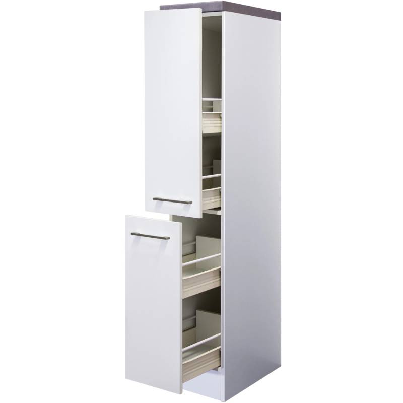 Flex-Well Exclusiv Demi-Apothekerschrank Joelina 30 cm Weiß von Flex-Well Exclusiv