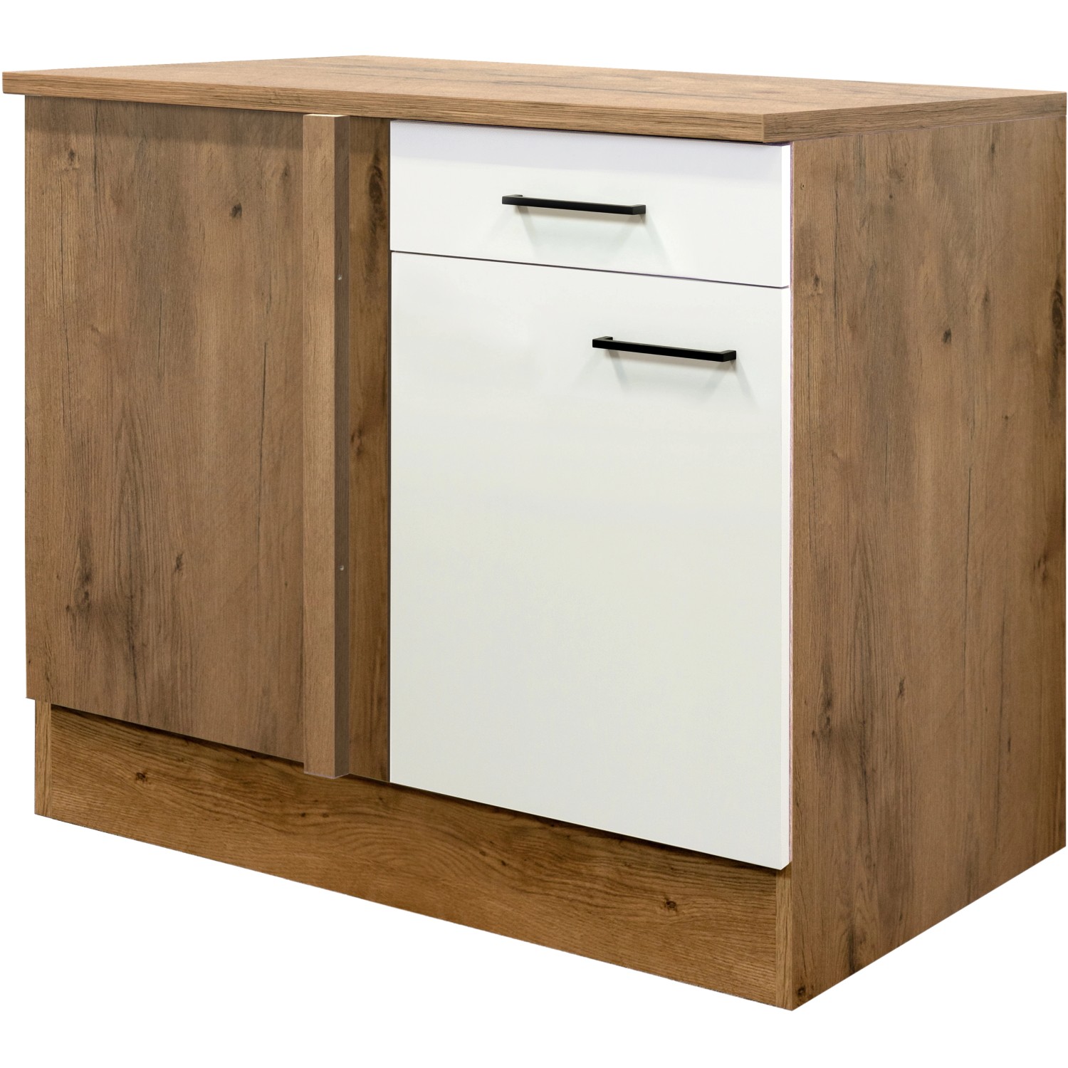 Flex-Well Exclusiv Eck-Unterschrank Vintea 110x60 cm Magnolie matt-Lancelot Oak von Flex-Well Exclusiv