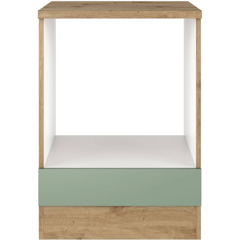 Flex-Well Exclusiv Herdumbauschrank Cara 60 cm Schilfgrün matt - Artisan Eiche von Flex-Well Exclusiv