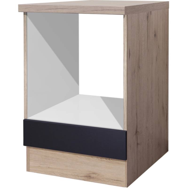 Flex-Well Exclusiv Herdumbauschrank Lara 60 cm Anthrazit-San Remo Eiche von Flex-Well Exclusiv