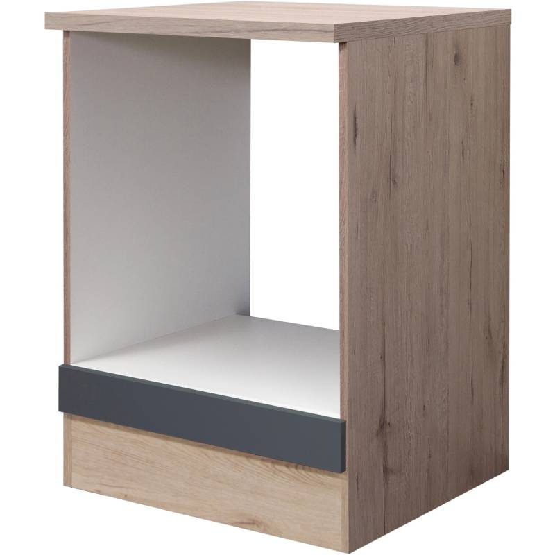 Flex-Well Exclusiv Herdumbauschrank Morena 60cm Basaltgrau matt - San Remo Eiche Flex-Well Exclusiv Herdumbauschrank Morena 60cm Basaltgrau matt - San Remo Eiche von Flex-Well Exclusiv