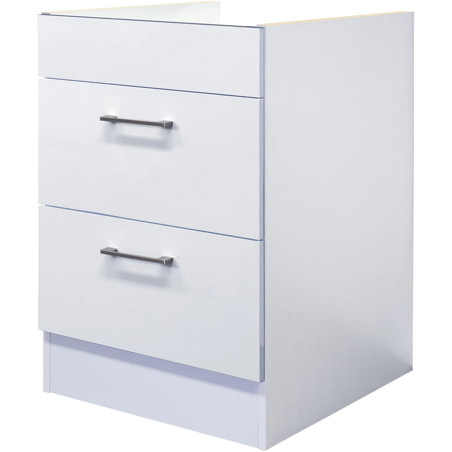 Flex-Well Exclusiv Kochstellenschrank Joelina 60 cm ohne Arbeitsplatte Weiß von Flex-Well Exclusiv