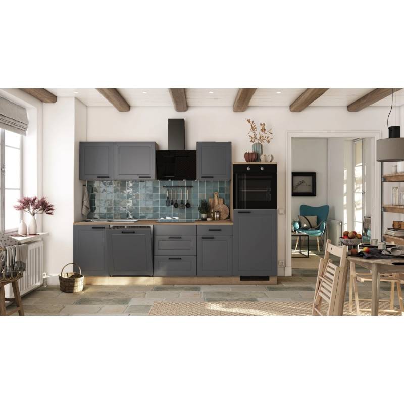 Flex-Well Exclusiv Küche 2327-019 Romeo 280 cm Anthrazit matt-Cosmopolitan Eiche Flex-Well Exclusiv Küche 2327-019 Romeo 280 cm Anthrazit matt-Cosmopolitan Eiche von Flex-Well Exclusiv