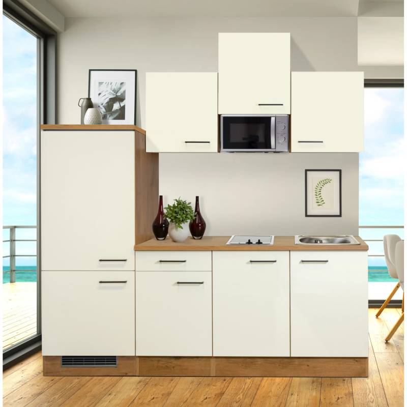 Flex-Well Exclusiv Küchenzeile Vintea 210 cm Magnolia-Lancelot Oak von Flex-Well Exclusiv