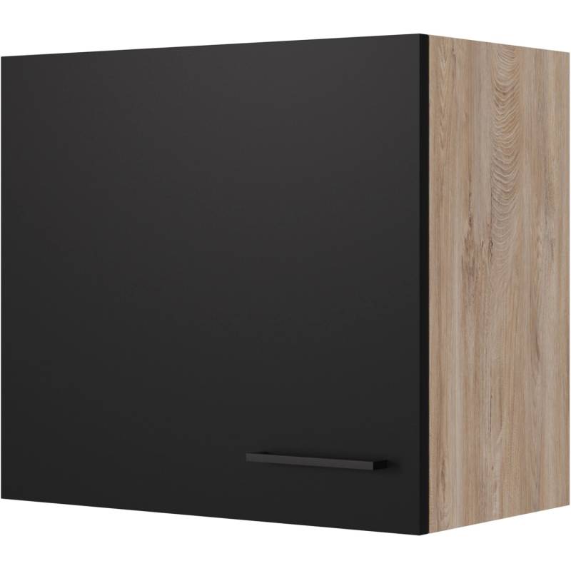 Flex-Well Exclusiv Oberschrank Capri 60 cm x 55 cm Schwarz Matt-Endgrain Oak von Flex-Well Exclusiv
