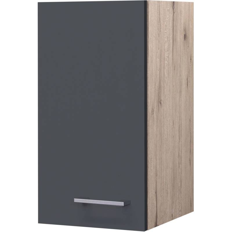 Flex-Well Exclusiv Oberschrank Morena 30 cm Basaltgrau matt - San Remo Eiche von Flex-Well Exclusiv