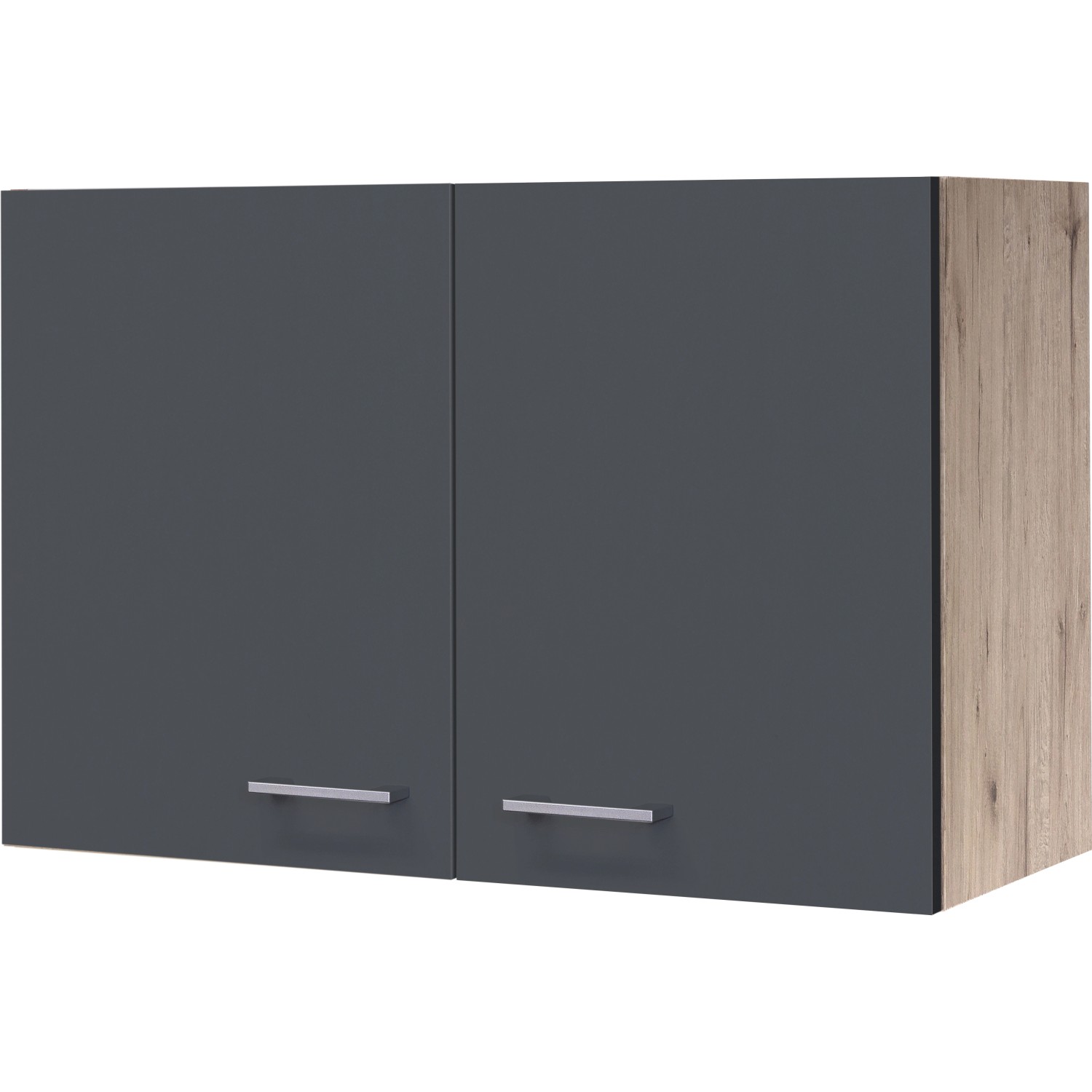 Flex-Well Exclusiv Oberschrank Morena 80 cm Basaltgrau matt - San Remo Eiche von Flex-Well Exclusiv