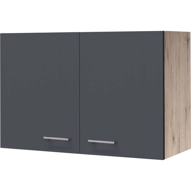 Flex-Well Exclusiv Oberschrank Morena 80 cm Basaltgrau matt - San Remo Eiche von Flex-Well Exclusiv