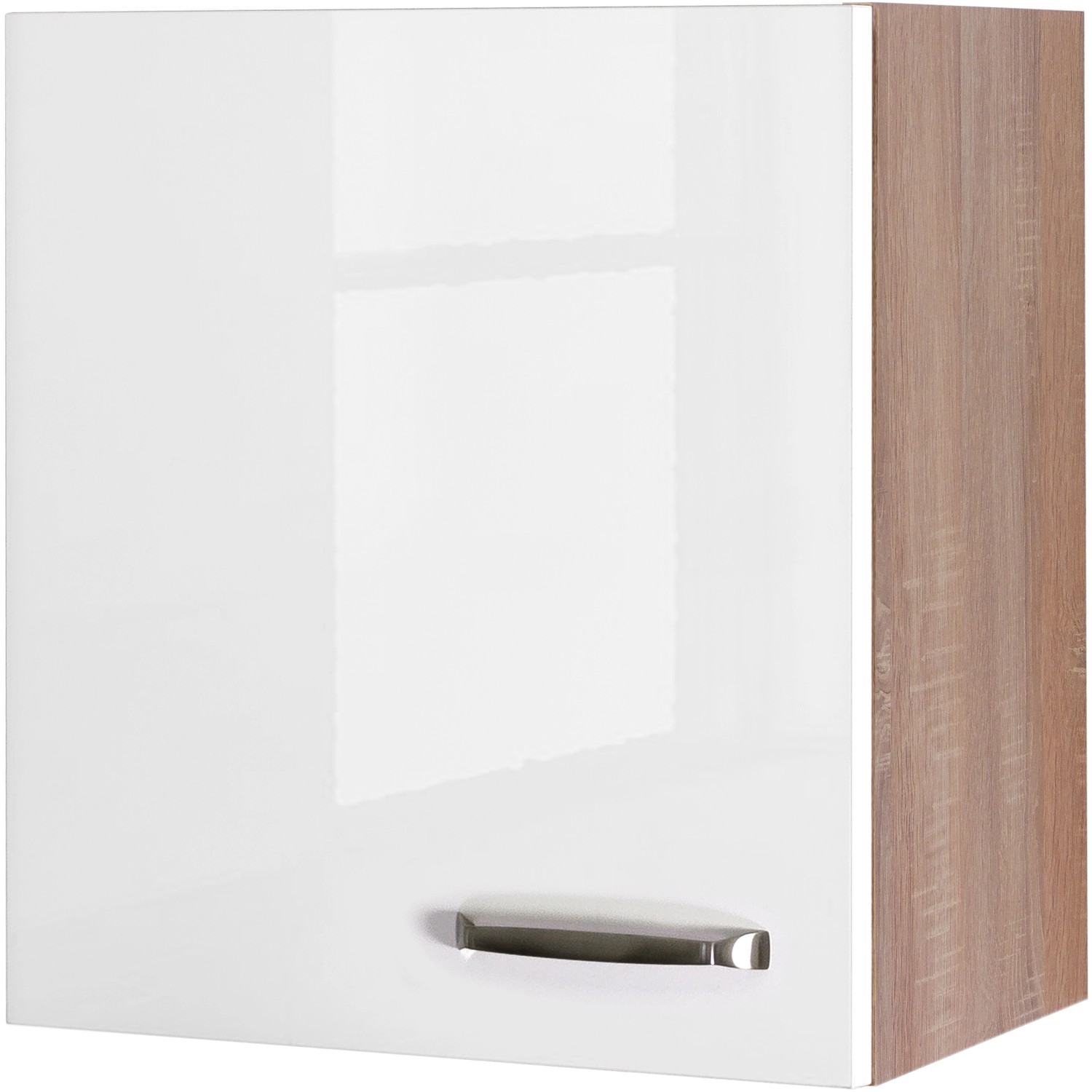 Flex-Well Exclusiv Oberschrank Valero 50 cm x 55 cm Hochglanz Weiß-Sonoma Eiche von Flex-Well Exclusiv