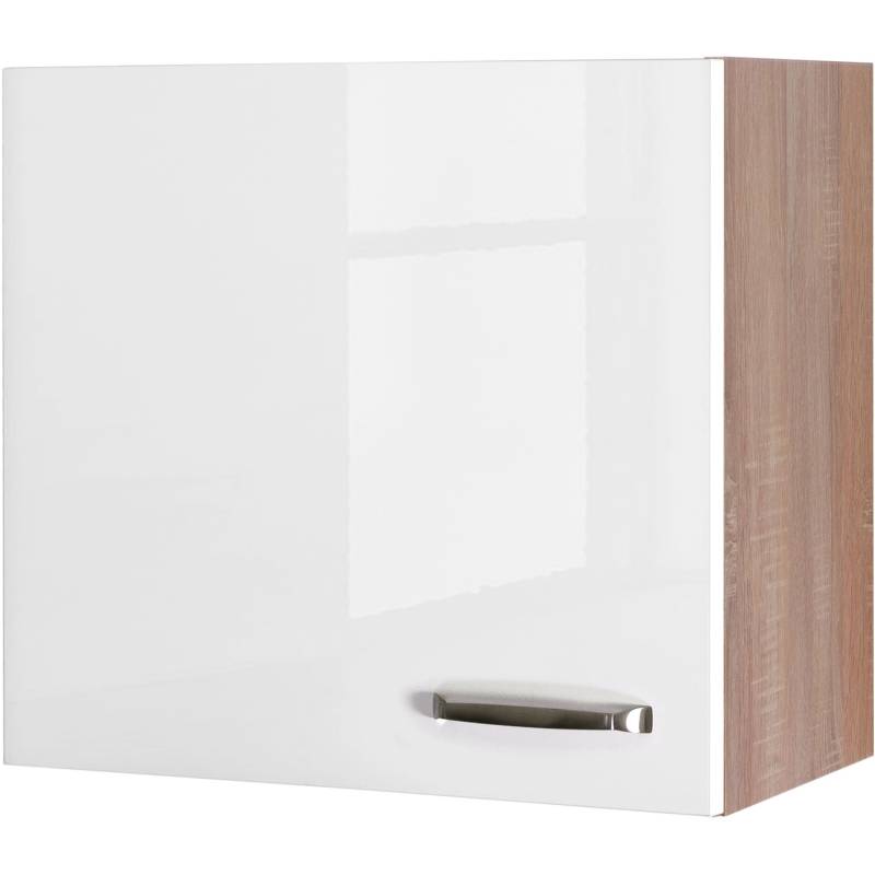 Flex-Well Exclusiv Oberschrank Valero 60 cm x 55 cm Hochglanz Weiß-Sonoma Eiche von Flex-Well Exclusiv