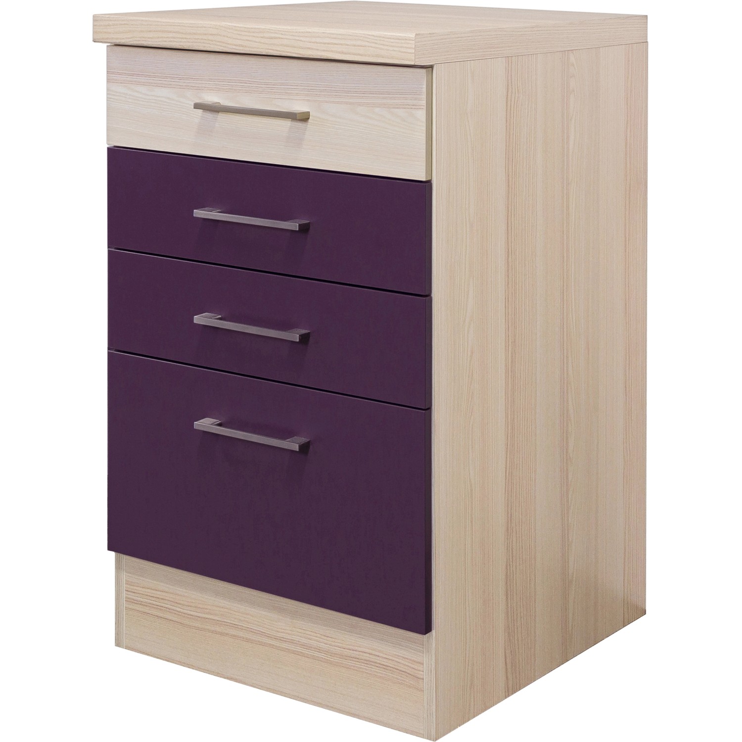 Flex-Well Exclusiv Schubkastenschrank Focus 50 cm Akazie-Aubergine von Flex-Well Exclusiv