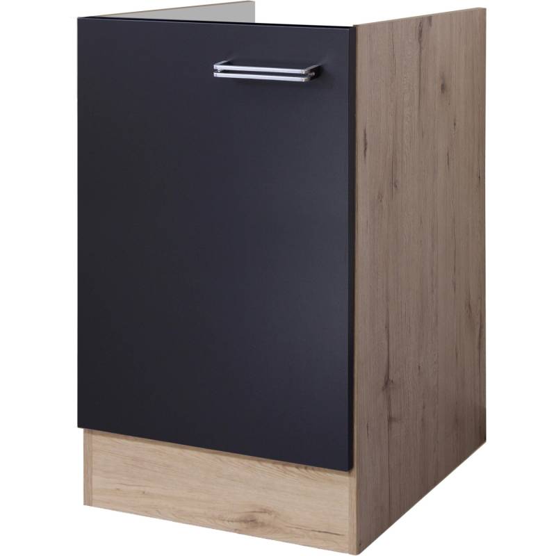 Flex-Well Exclusiv Spülenunterschrank Lara 50 cm ohne Arbeitsplatte Anthrazit - von Flex-Well Exclusiv