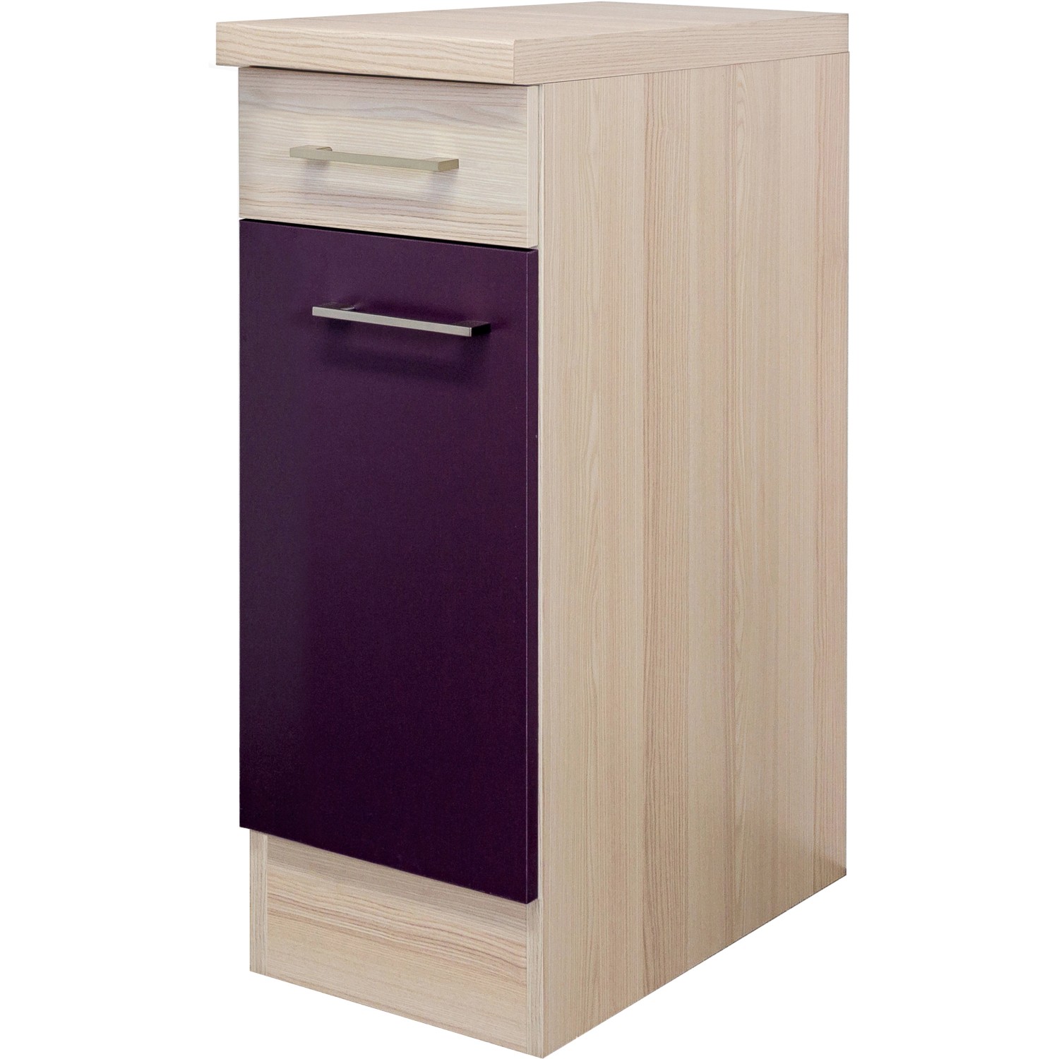 Flex-Well Exclusiv Unterschrank Focus 30 cm Akazie-Aubergine-Akazie von Flex-Well Exclusiv