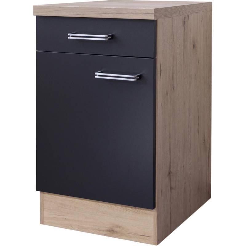 Flex-Well Exclusiv Unterschrank Lara 50 cm Anthrazit-San Remo Eiche von Flex-Well Exclusiv