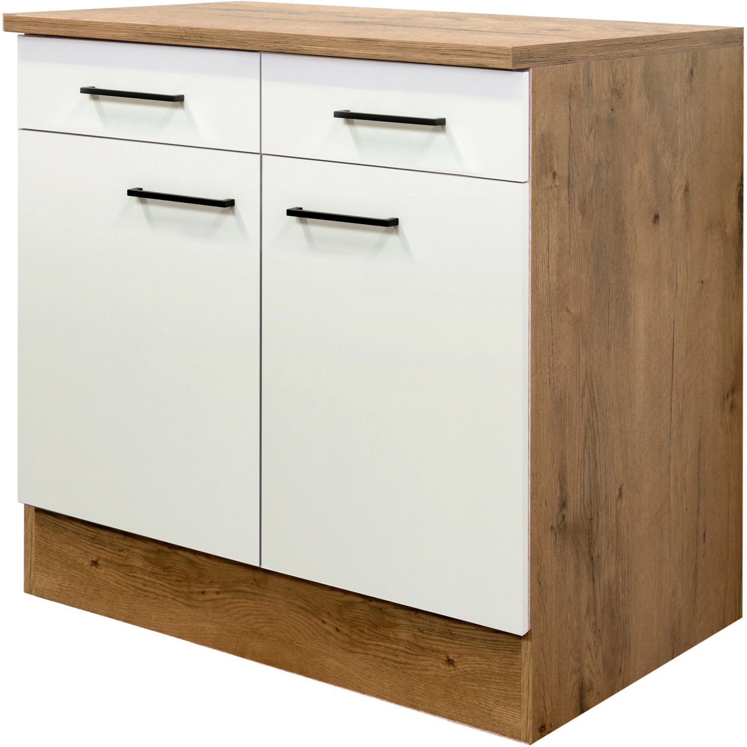 Flex-Well Exclusiv Unterschrank Vintea 80 cm Magnolie matt - Lancelot Oak von Flex-Well Exclusiv