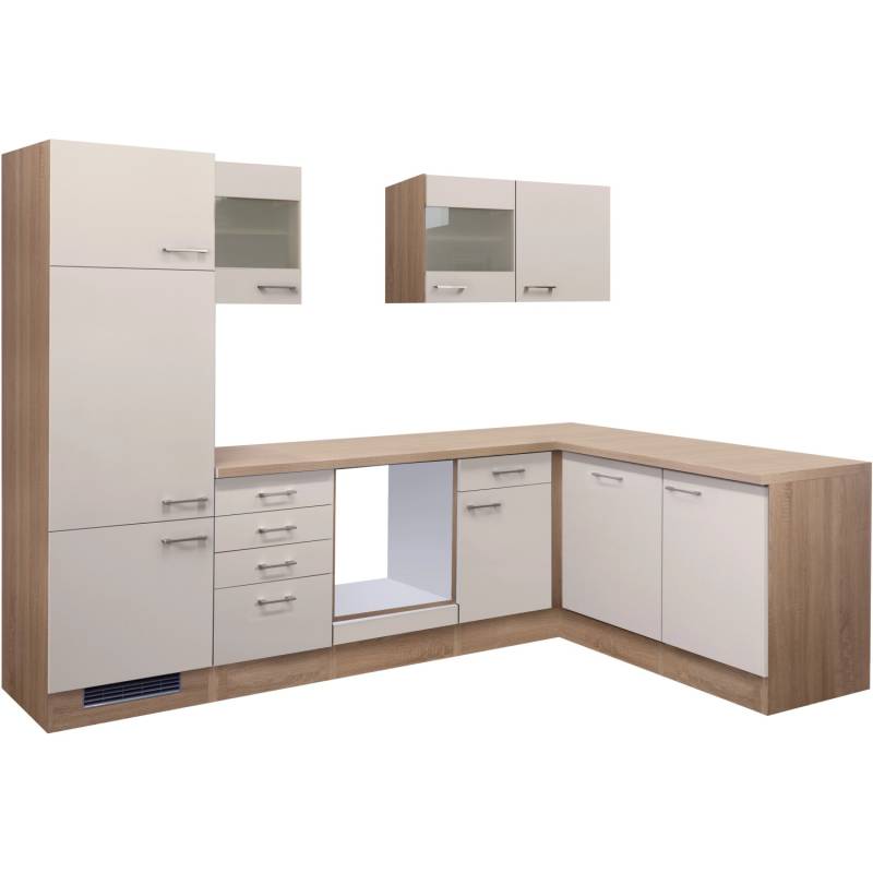 Flex-Well Exclusiv Winkelküche Orlando 280 cm ohne E-Geräte Kaschmir Glanz von Flex-Well Exclusiv