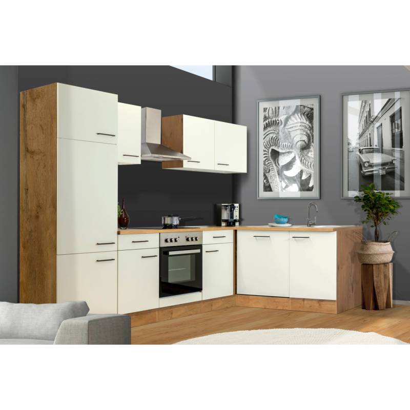 Flex-Well Exclusiv Winkelküche Vintea 280x170 cm Magnolia-Lancelot Oak von Flex-Well Exclusiv