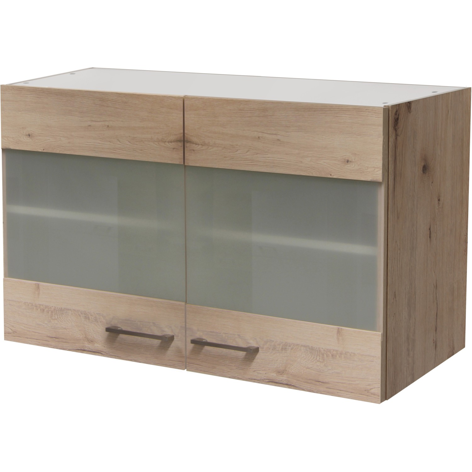 Flex-Well Glas-Oberschrank 100 cm Arizona San Remo Eiche von Flex-Well Exclusiv