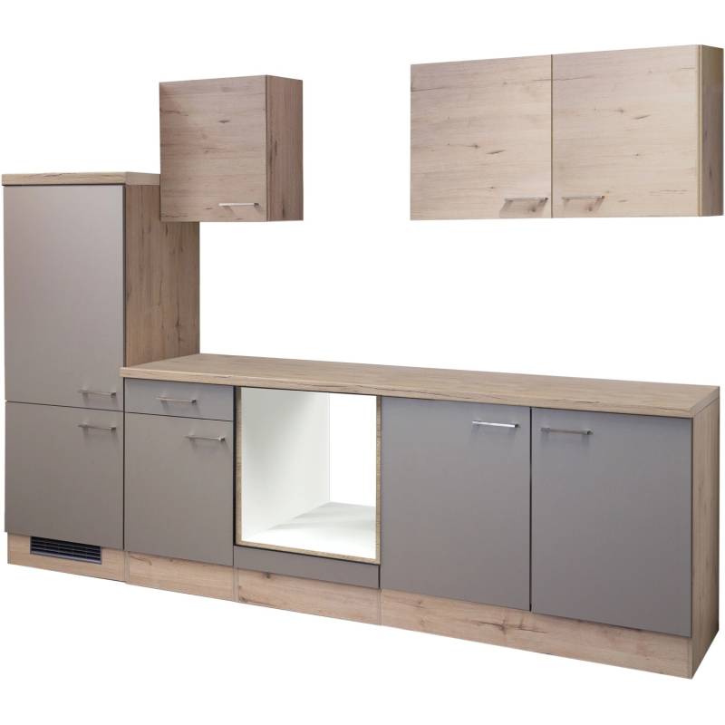Flex-Well Küchenzeile Arizona ohne E-Geräte 270 cm Quarz-San Remo Eiche von Flex-Well Exclusiv