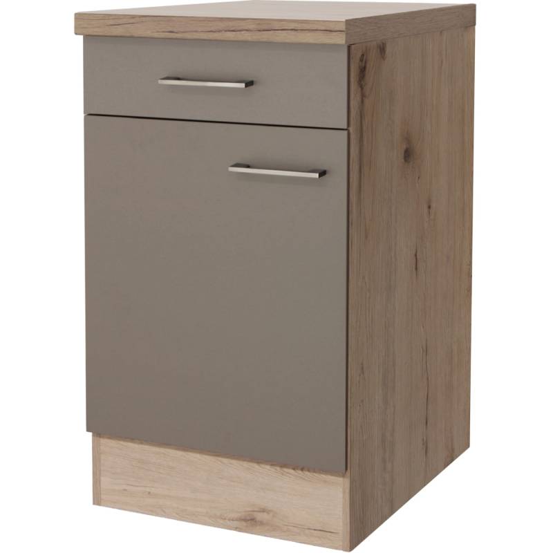 Flex-Well Unterschrank 50 cm Arizona Quarz Cubanit-San Remo Eiche von Flex-Well Exclusiv